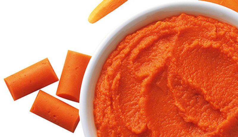 Carrot puree portions