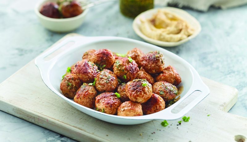 Flame grilled meatballs